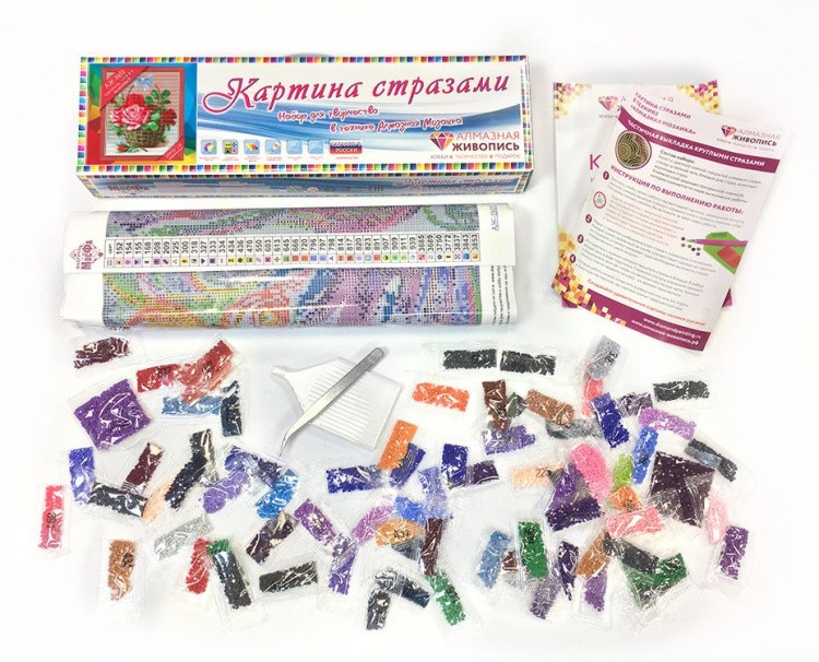 Алмазная вышивка «Корзинка роз» — картинка 2