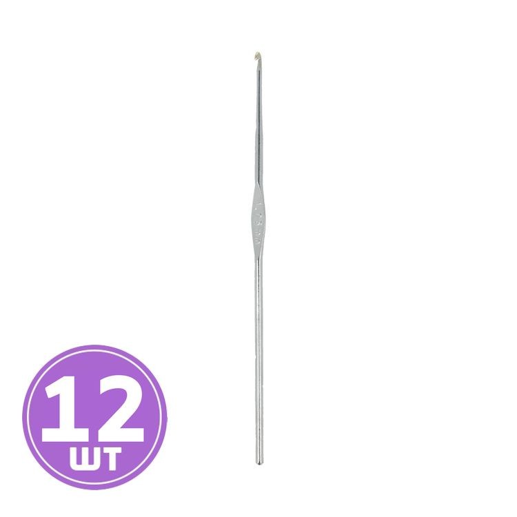 Крючки для вязания, сталь, d 1,75 мм, 12 см, 12 шт. в блистере, Gamma
