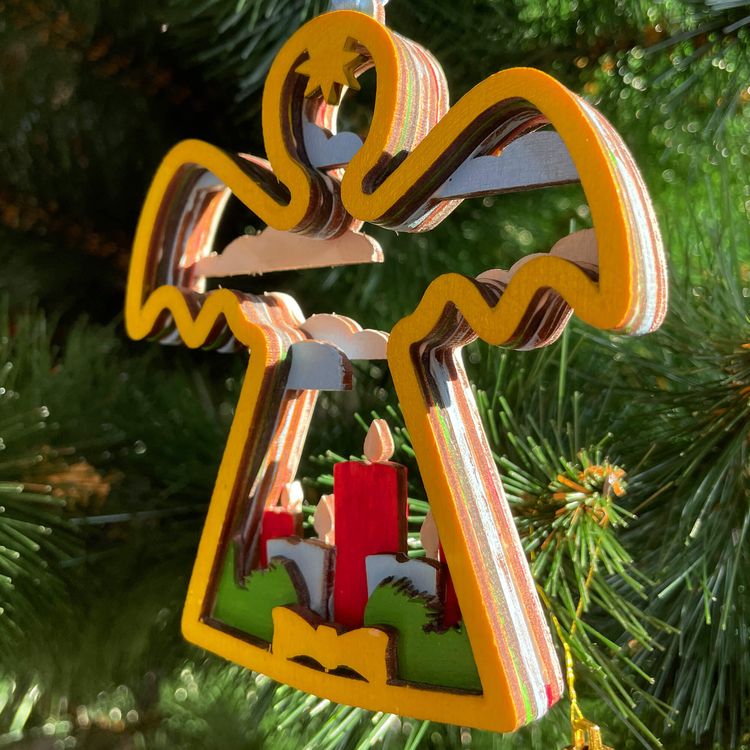 3D пазл-раскраска «Рождественское чудо» — картинка 3