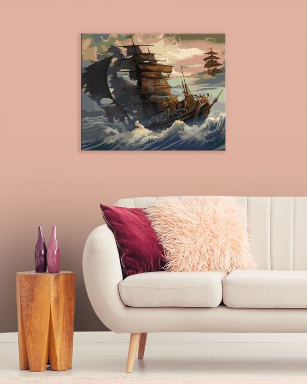 Картина по номерам «Пиратский корабль» — картинка 3