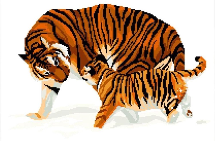Набор для вышивания «Семья тигров», NITEX