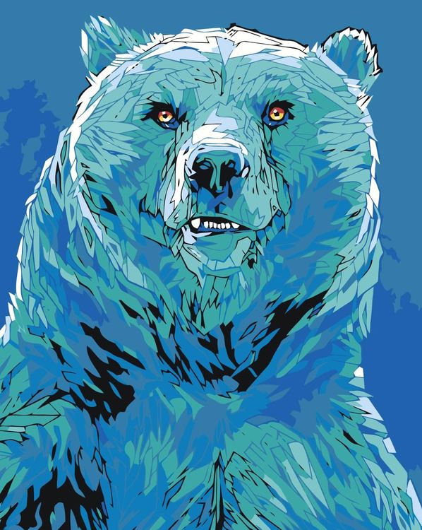 Картина по номерам «Ледяной медведь»