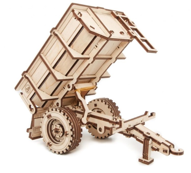 Сборная модель Прицеп к трактору Беларус 82/2022, 68 элементов, Eco Wood Art — картинка 4