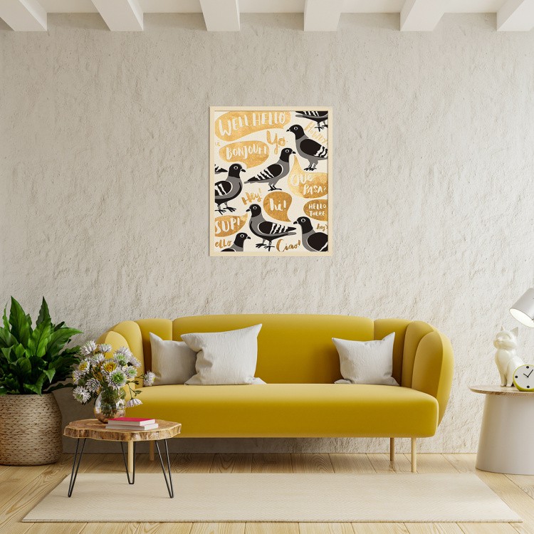 Картина по номерам с поталью «Голуби» — картинка 7