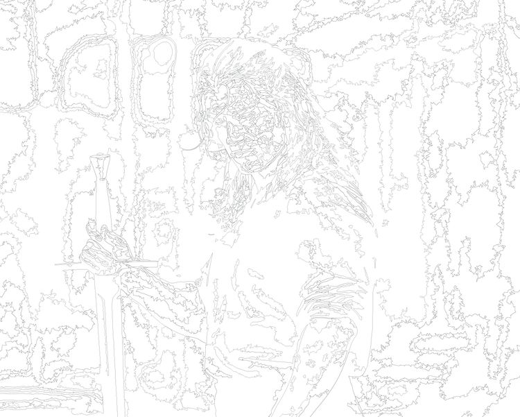 Картина по номерам «Ведьмак: Геральт из Ривии 2» — картинка 3