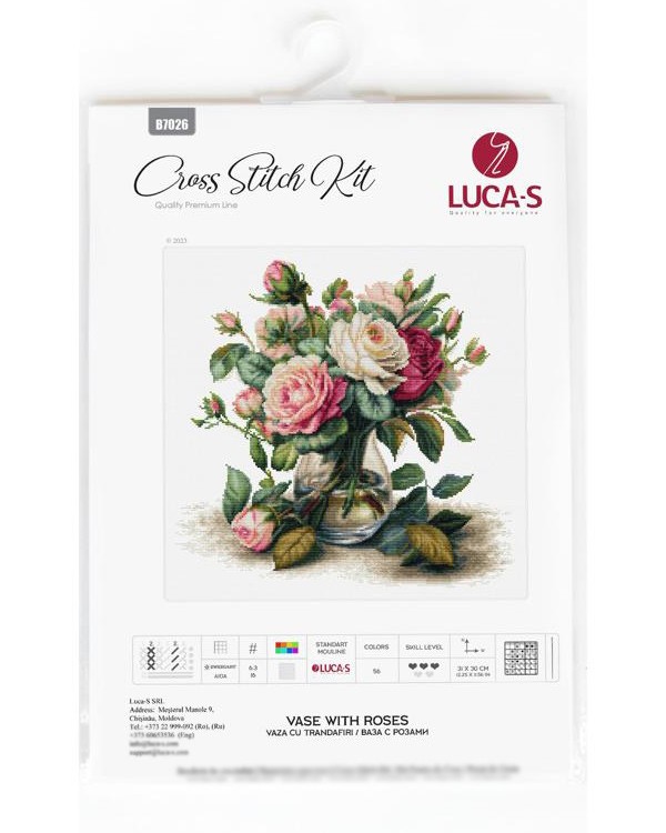 Набор для вышивания «Ваза с розами» — картинка 7