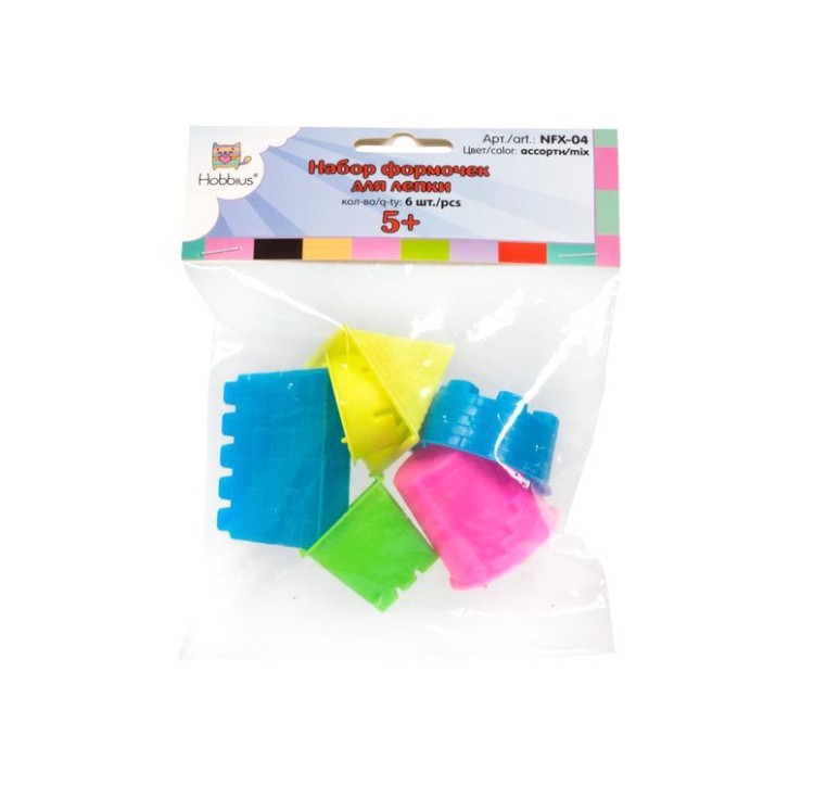 Набор формочек для лепки, 6 шт., Hobbius — картинка 2