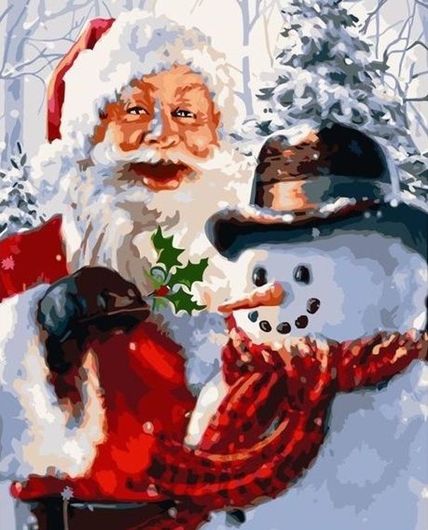 Картина по номерам «Санта»