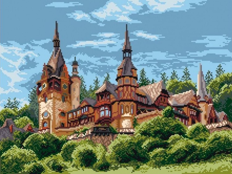 Рисунок на канве «Замок в Румынии»