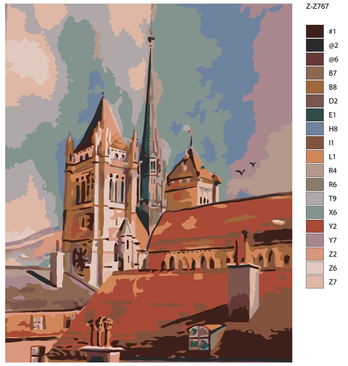 Картина по номерам «Старый город» — картинка 2
