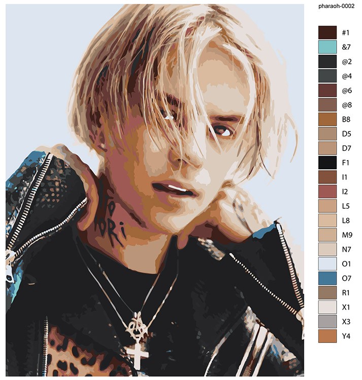 Картина по номерам «Рэпер Pharaoh Фараон 2» — картинка 2