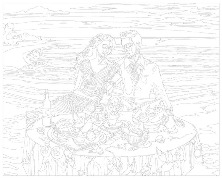 Картина по номерам «Море: Романтический ужин на берегу» — картинка 3