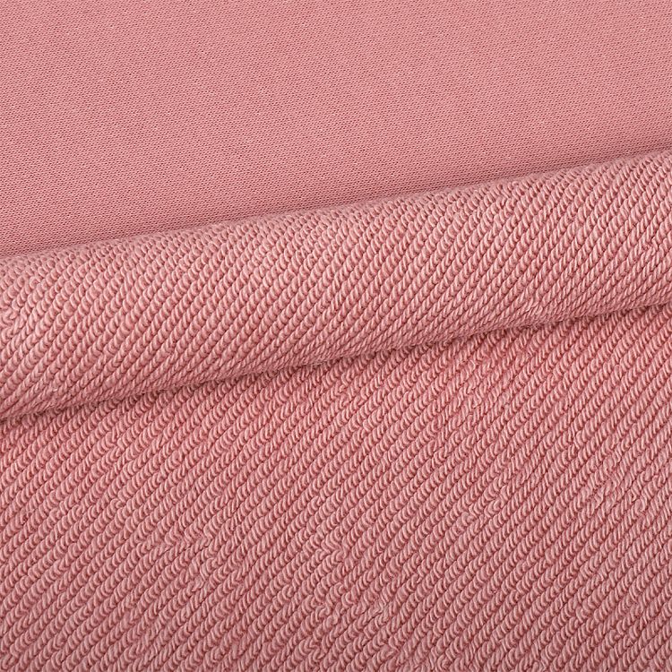 Ткань трикотаж Футер 3х нитка, петля, хлопок, 6 м, ширина 180 см, цвет: розовый зефир, TBY — картинка 4