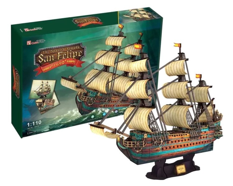 3D пазл CubicFun «Корабль San Felipe» — картинка 2