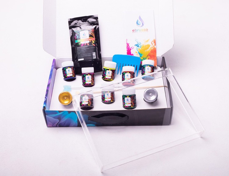 Набор для эбру LUX, 10 цветов, Ebrusso — картинка 4