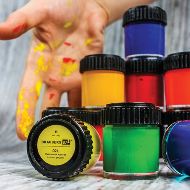 Гуашь художественная Brauberg ART CLASSIC, набор 12 цветов в баночках по 22 мл — картинка 11
