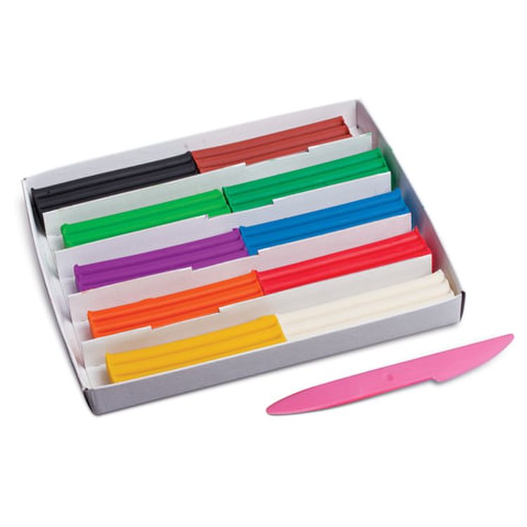 Пластилин мягкий Луч «Кроха», 10 цветов, 150 г, со стеком — картинка 2