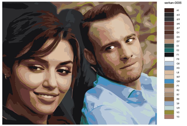 Картина по номерам «Постучись в мою дверь: Эда и Серкан Болат» — картинка 2