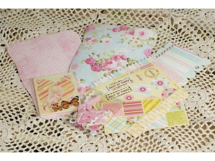 Набор для скрапбукинга «Розочки на голубом - Фотоальбом mini» — картинка 2