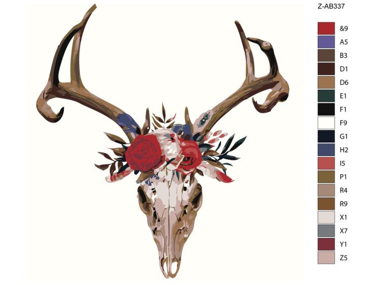 Картина по номерам «Череп» — картинка 2