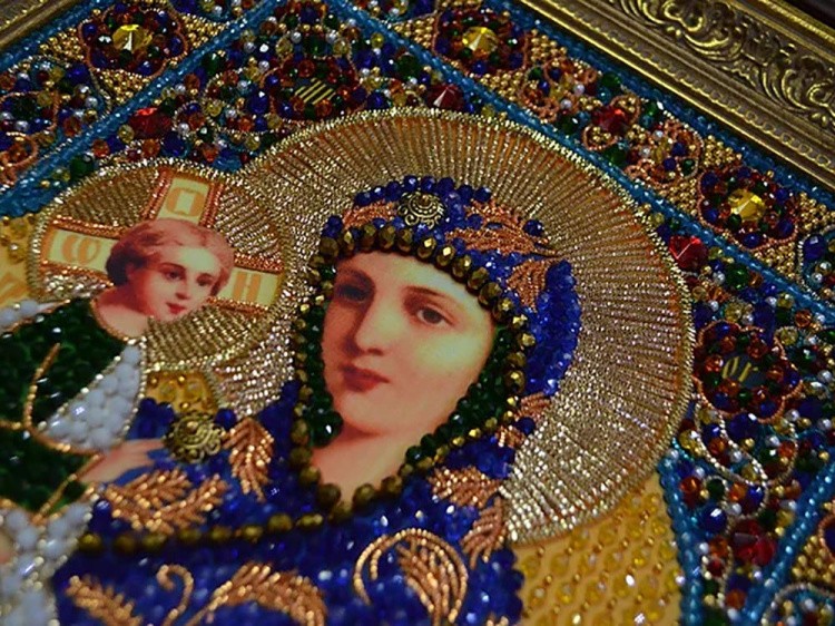 Набор вышивки хрустальными камнями «Богородица Иерусалимская» — картинка 11