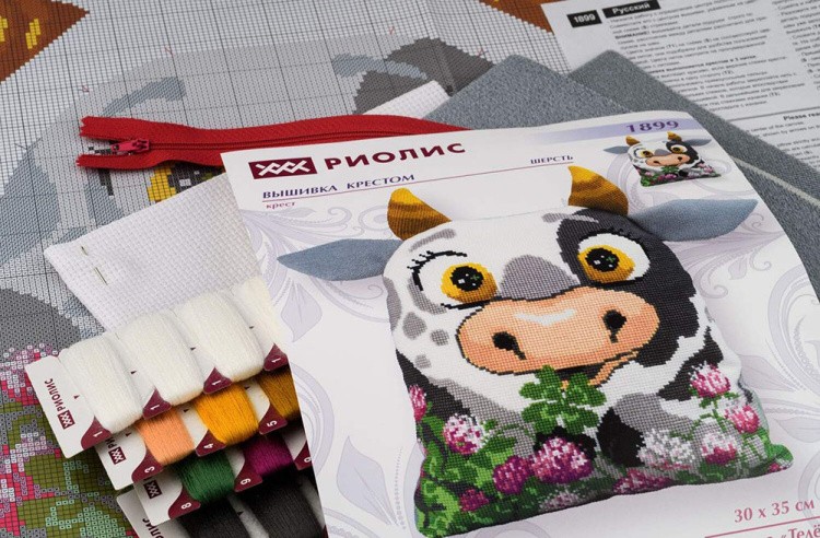 Набор для вышивания «Подушка. Теленок» — картинка 3