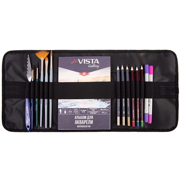 Пенал-скрутка для кистей 100% нейлон скрутка/черный, VISTA-ARTISTA — картинка 7