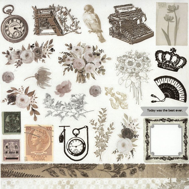 Набор бумаги для скрапбукинга «Муаровый мираж» 30,5x30,5 см — картинка 5