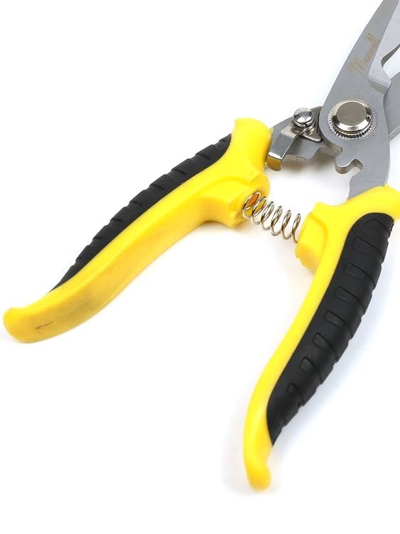 Секатор Maxwell прямое лезвие, 80/210 мм, ручки желто-черный пластик — картинка 6