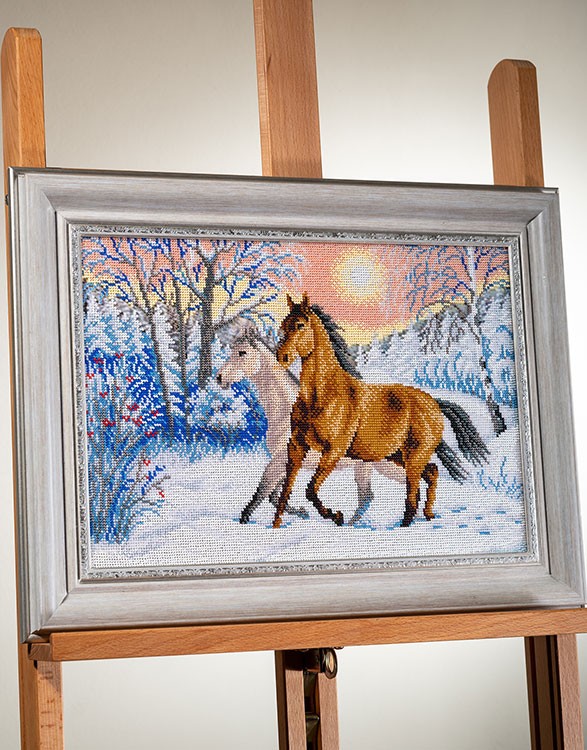 Набор вышивки бисером «Первый снег» — картинка 6