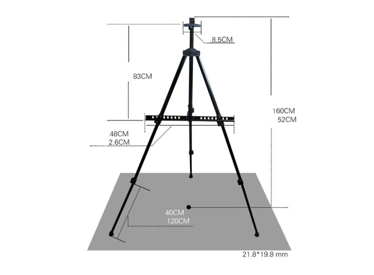 Напольный металлический мольберт-тренога — картинка 3