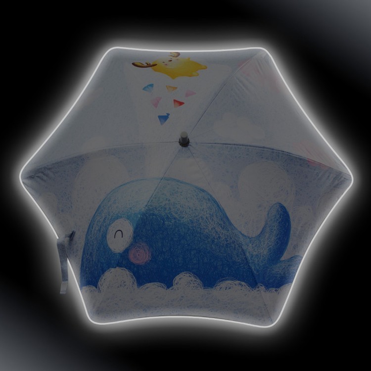 Зонт детский Водное веселье, трость, 6 спиц, механический, антишторм — картинка 5