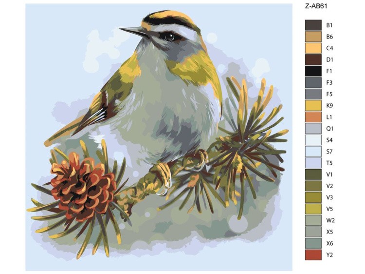 Картина по номерам «Птица» — картинка 2