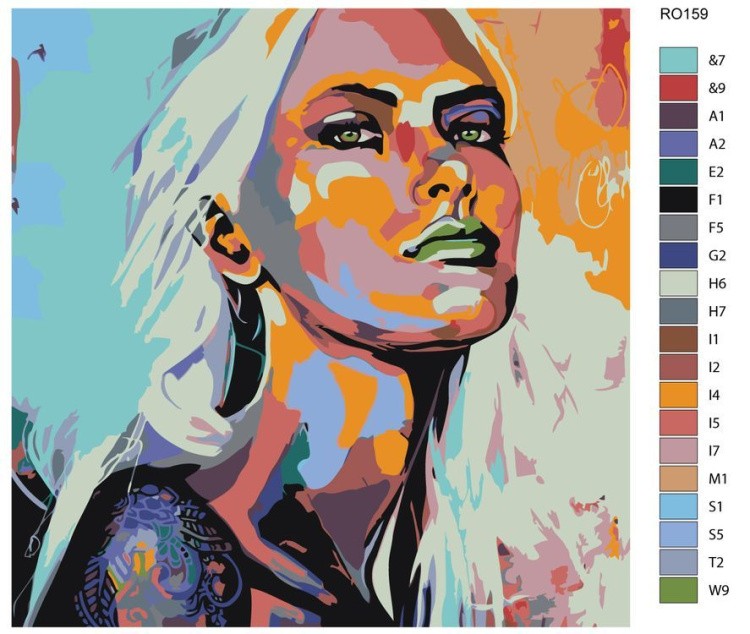 Картина по номерам «Яркая девушка» — картинка 2