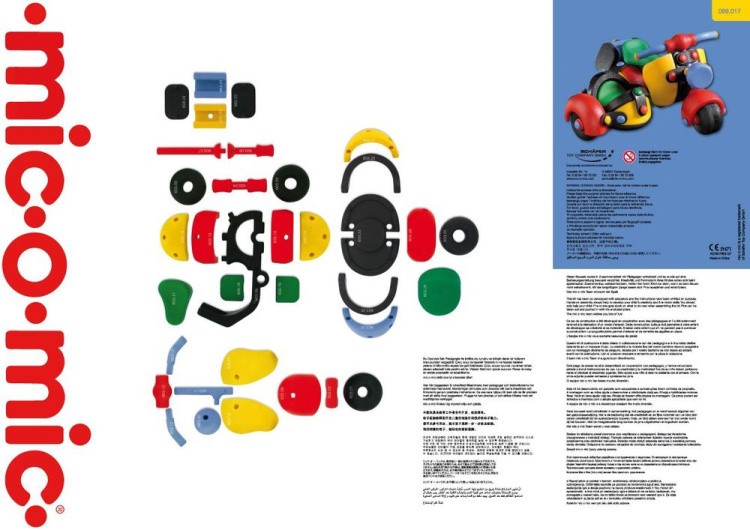 Конструктор Mic-o-mic «Мотоцикл с коляской» — картинка 4