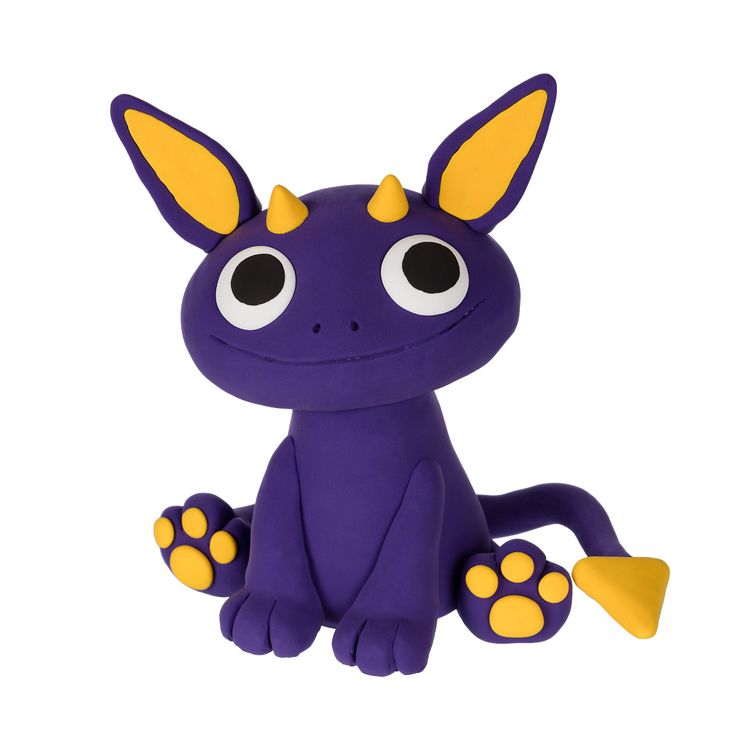 Мега набор легкого пластилина "Большая игрушка. Монстрик большой», фиолетовый, 4 цв., Лео Играй — картинка 2