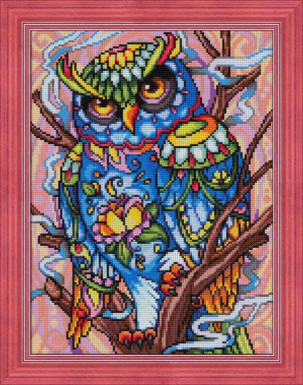 Алмазная вышивка «Красочный филин» — картинка 2