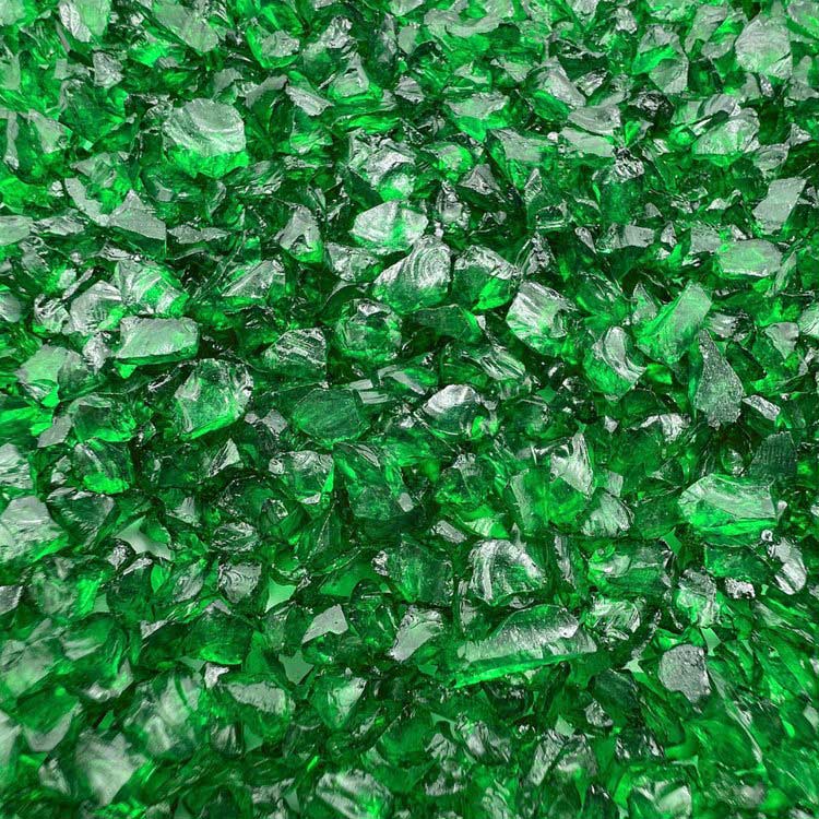Стеклянная крошка зеленая, 100 г — картинка 2