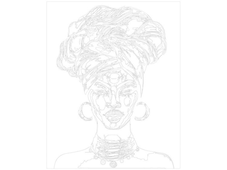 Картина по номерам «Красно-золотой наряд» — картинка 3