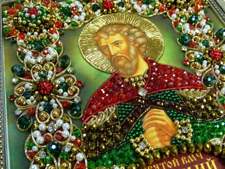 Набор вышивки хрустальными камнями «Святой Артемий» — картинка 7