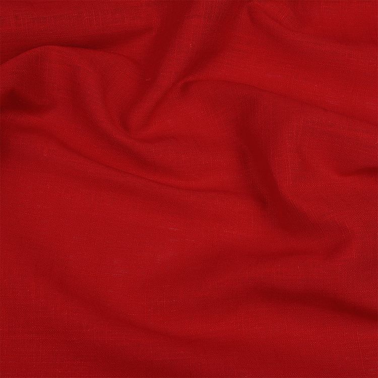 Ткань льняная, 190 г/м², 5 м x 140 см, цвет: красный, TBY — картинка 2