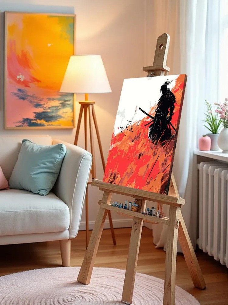 Картина по номерам «Япония, Азия: воин самурай минимализм» — картинка 9