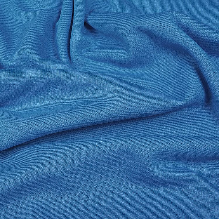 Ткань трикотаж Футер 2х нитка, начес, с лайкрой, 6 м, ширина 200 см, цвет: голубика, TBY — картинка 3