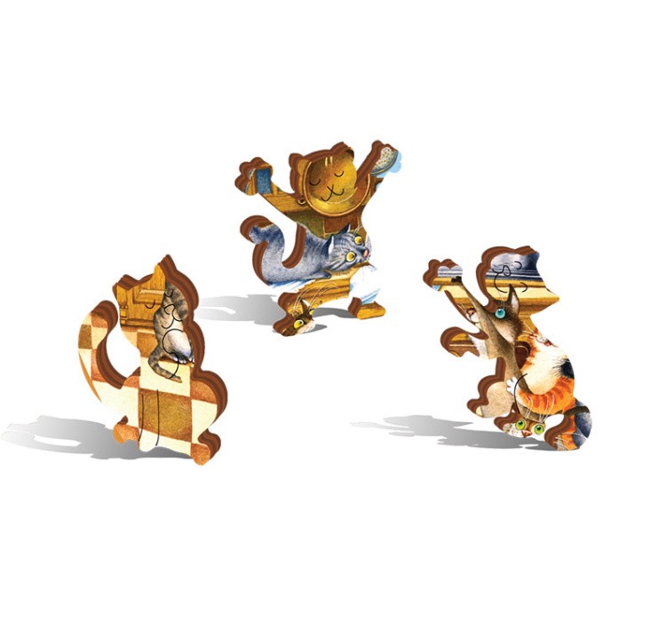 Деревянные пазлы DAVICI «Счастливые коты» — картинка 5