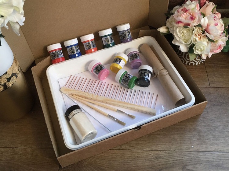 Набор для эбру «Сказка» с гребнем, 10 цветов, Amazing Color — картинка 2