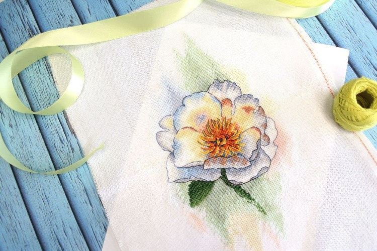 Набор для вышивания «Белый пион» — картинка 3