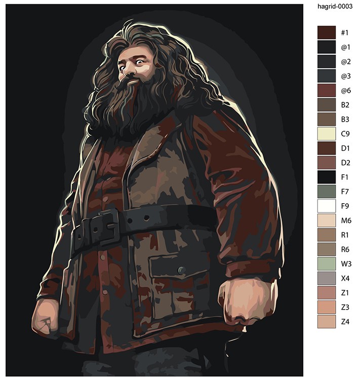 Картина по номерам «Хагрид арт, Гарри Поттер 40х50» — картинка 2