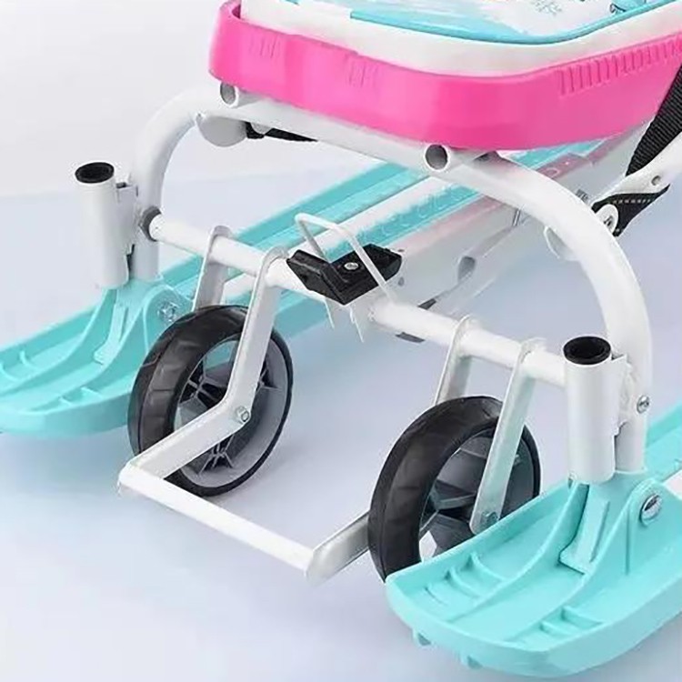 Снегокат детский со спинкой Тимка спорт 6 с медвежатами — картинка 14