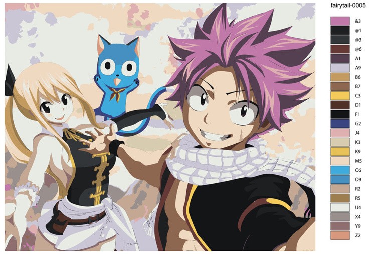 Картина по номерам «Аниме манга Хвост Феи Fairy Tale 5 40х50» — картинка 2