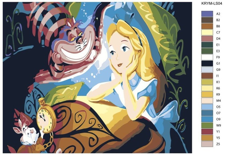 Картина по номерам «Алиса в стране чудес» — картинка 2